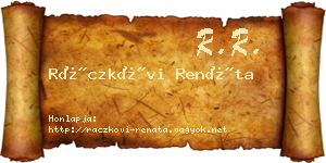 Ráczkövi Renáta névjegykártya