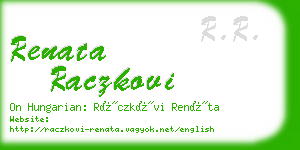 renata raczkovi business card
